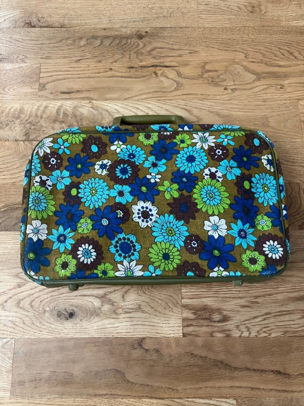 Vintage 70s Floral Patterned Suitcase Made in Japan - Picture 2 of 6